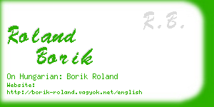 roland borik business card